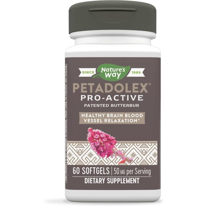 Nature's Way Petadolex Pro - Active Blood Vessel Health with Butterbur, 50 mg per serving, 60 Softgels - The Oasis of Health