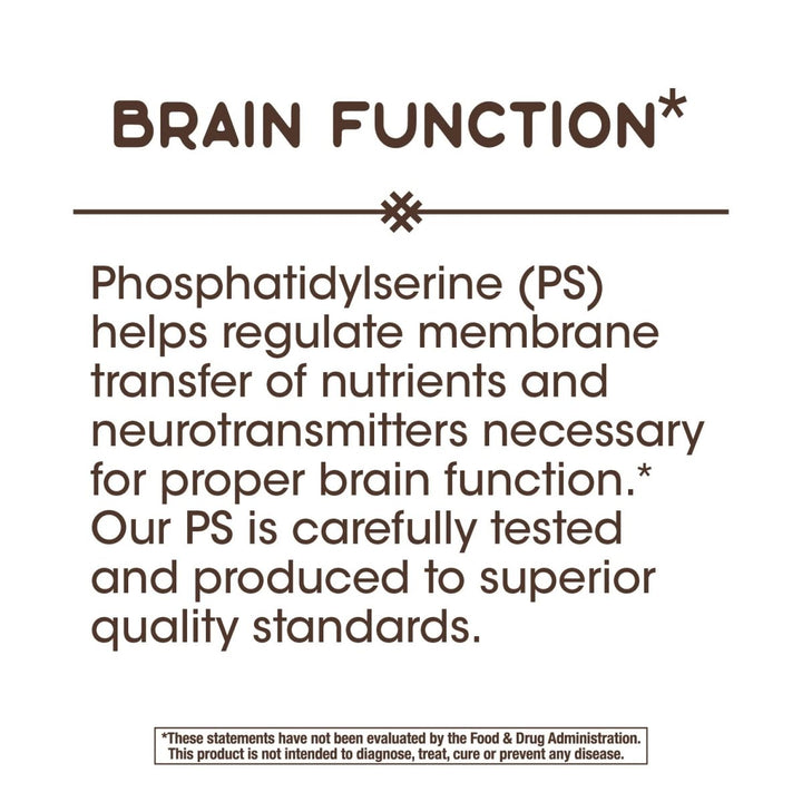 Nature's Way Phosphatidylserine, Supports Brain Function*, 60 Softgels - The Oasis of Health