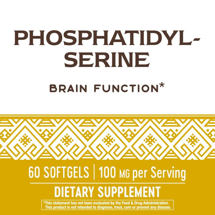 Nature's Way Phosphatidylserine, Supports Brain Function*, 60 Softgels - The Oasis of Health