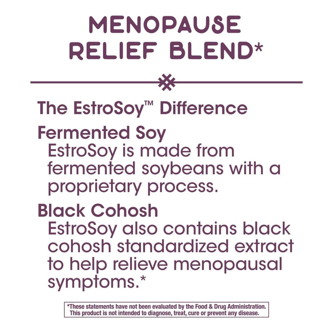 Nature's Way Premium Blend EstroSoy Menopause Relief Blend - Black Cohosh Extract and Fermented Soy - 60 VegCaps - The Oasis of Health