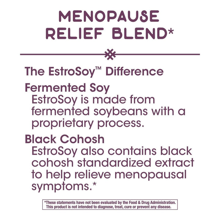 Nature's Way Premium Blend EstroSoy Menopause Relief Blend - Black Cohosh Extract and Fermented Soy - 60 VegCaps - The Oasis of Health