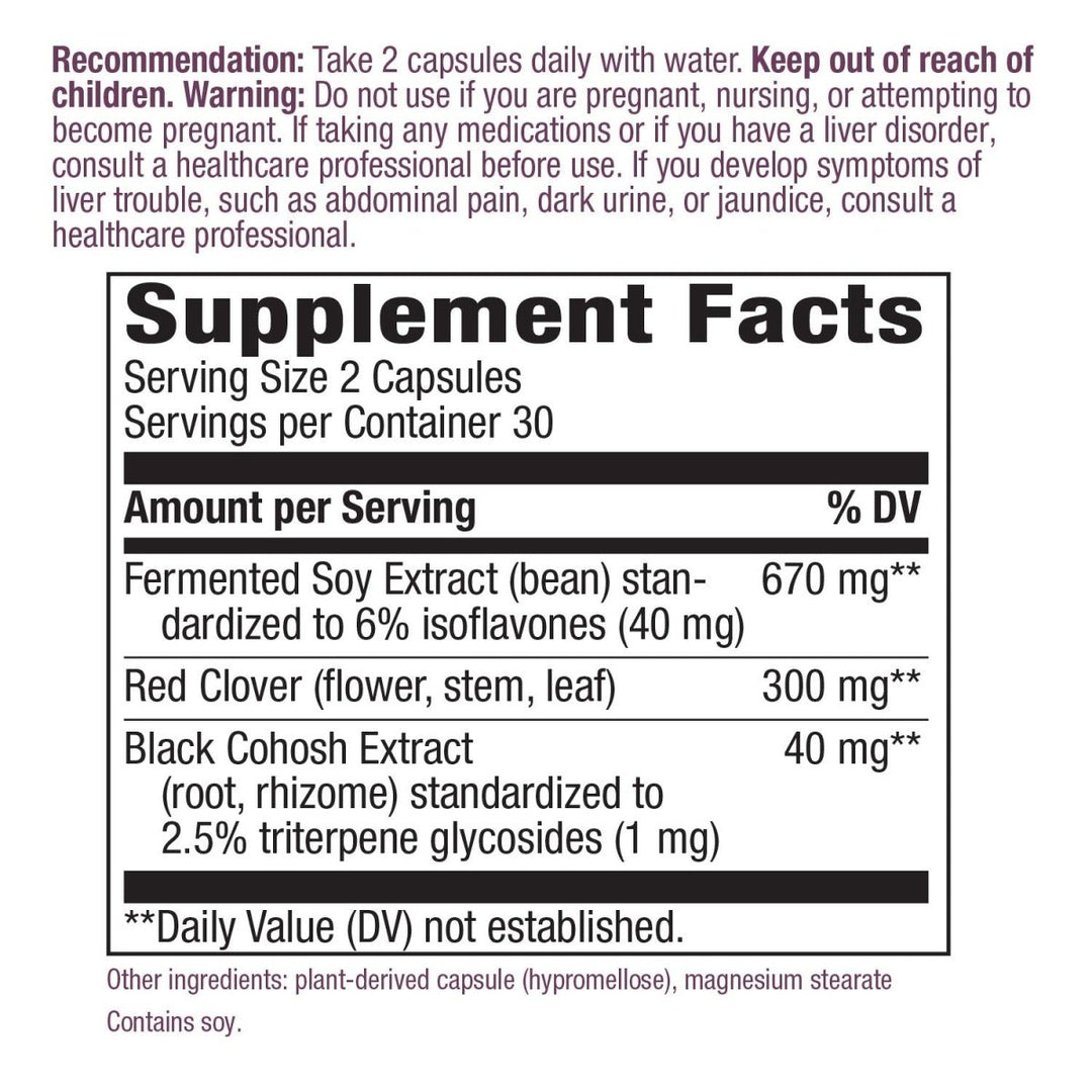 Nature's Way Premium Blend EstroSoy Menopause Relief Blend - Black Cohosh Extract and Fermented Soy - 60 VegCaps - The Oasis of Health