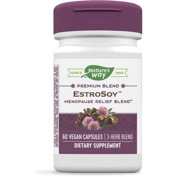 Nature's Way Premium Blend EstroSoy Menopause Relief Blend - Black Cohosh Extract and Fermented Soy - 60 VegCaps - The Oasis of Health