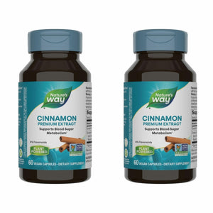 Nature's Way Premium Extract Cinnamon Standardized to 8% Flavonoids 60 Vcaps (Pack of 2) - The Oasis of Health