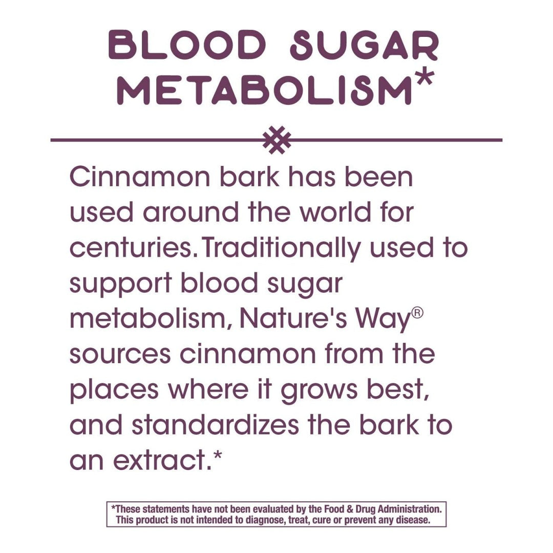 Nature's Way Premium Extract Cinnamon Standardized to 8% Flavonoids 60 Vcaps - The Oasis of Health