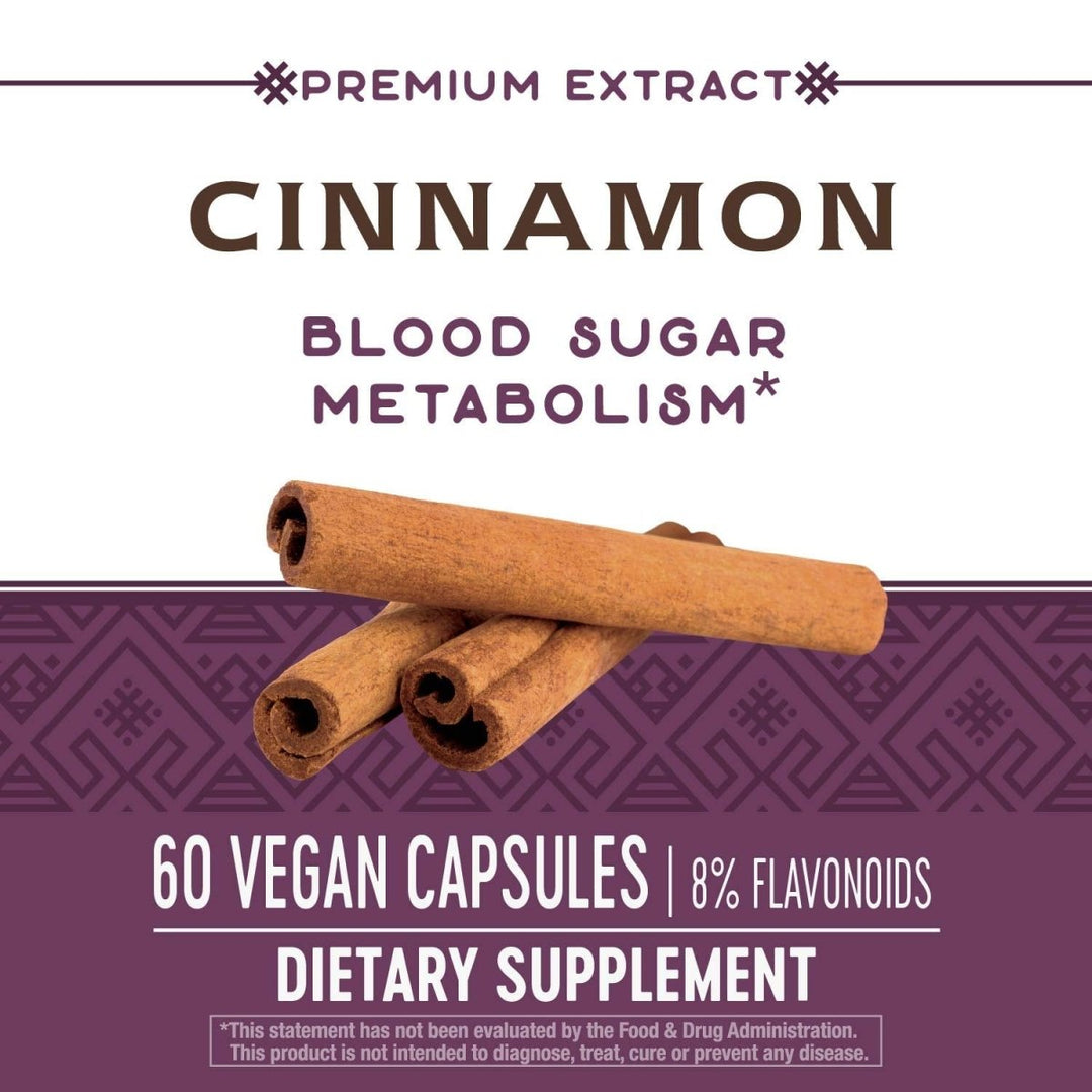Nature's Way Premium Extract Cinnamon Standardized to 8% Flavonoids 60 Vcaps - The Oasis of Health