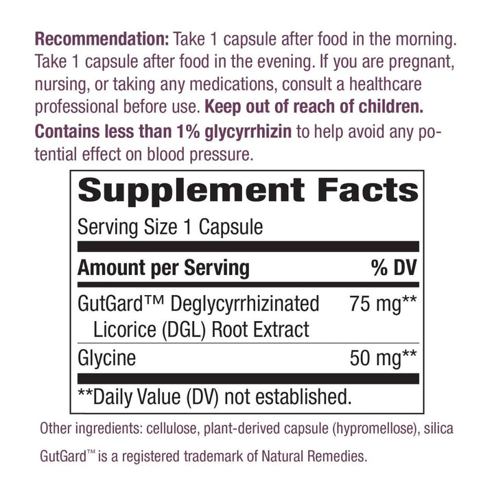 Nature?s Way Premium Extract DGL Ultra Extra Strength Digestive Relief*, 90 Capsules - The Oasis of Health