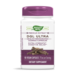 Nature?s Way Premium Extract DGL Ultra Extra Strength Digestive Relief*, 90 Capsules - The Oasis of Health