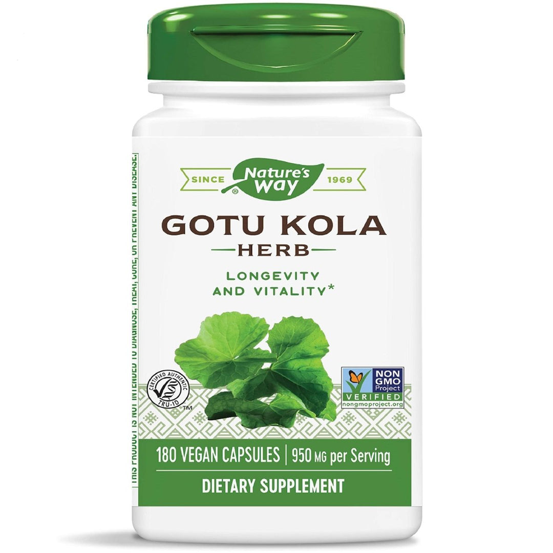 Nature's Way Premium Herbal Gotu Kola Herb 950 mg per serving 180 VCaps - The Oasis of Health