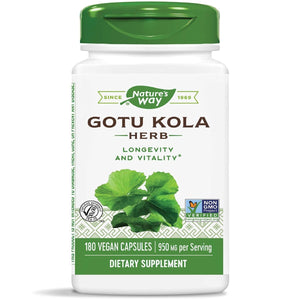 Nature's Way Premium Herbal Gotu Kola Herb 950 mg per serving 180 VCaps - The Oasis of Health