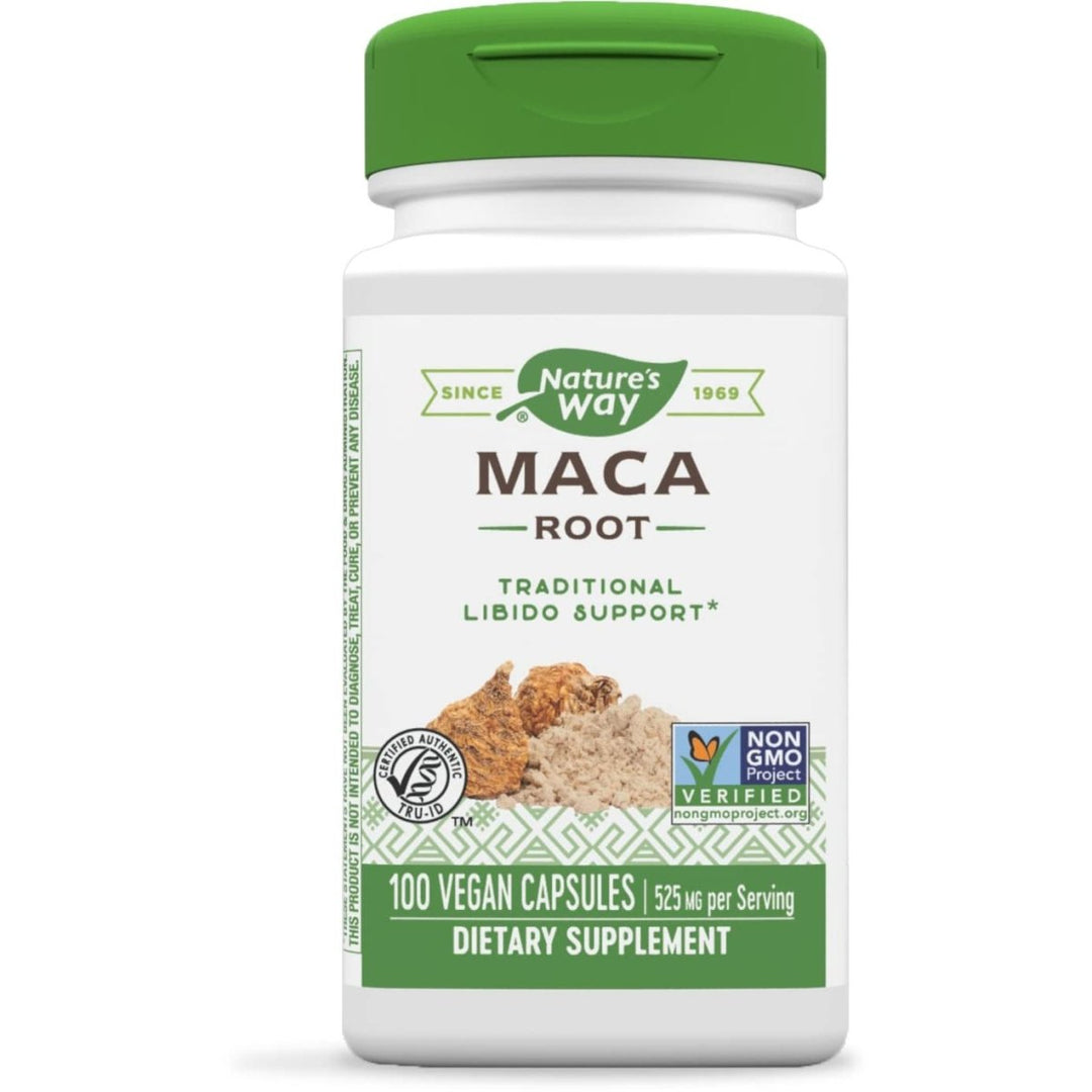 Nature's Way Premium Herbal Maca Root 525 mg, 100 Vcaps, Maca (root),Boost Energy Plant - Derived Capsule (Hypromellose),Silica - The Oasis of Health