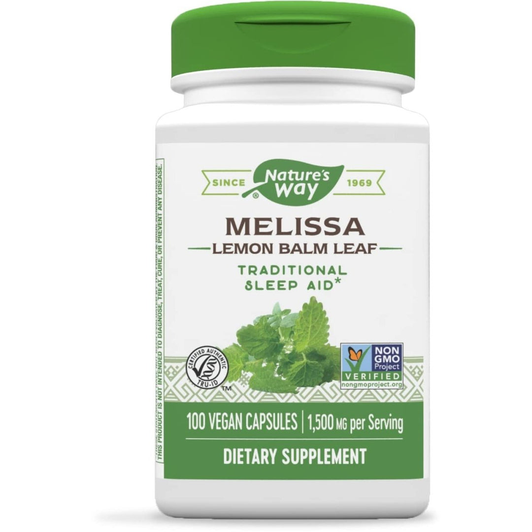 Nature's Way Premium Herbal Melissa Lemon Balm Leaf, 1,500 mg per serving, 100 VCaps - The Oasis of Health