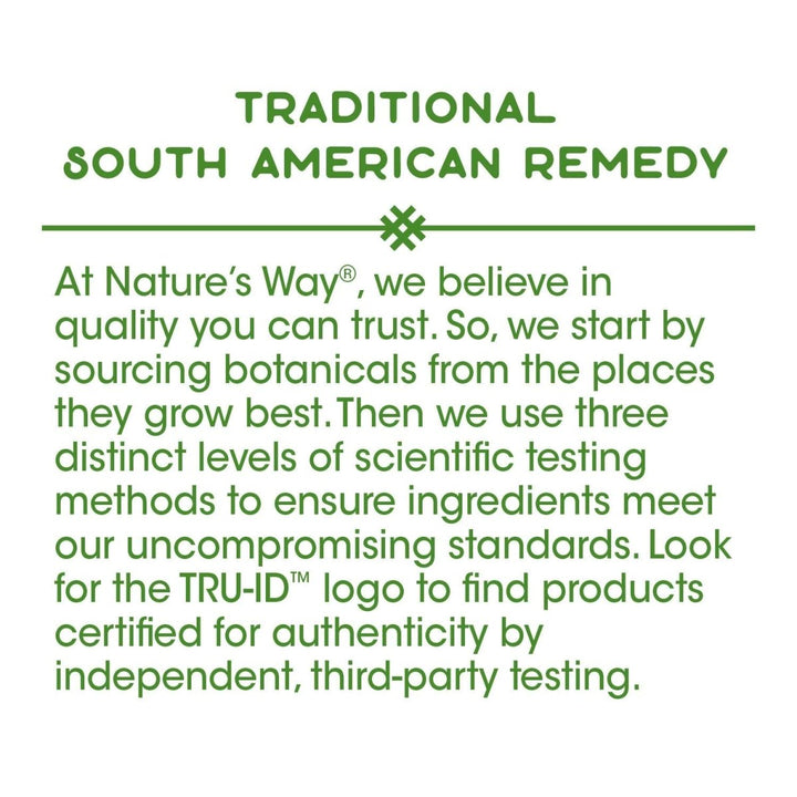 Nature's Way Premium Herbal Pau d'Arco Inner Bark, 180 Capsules - The Oasis of Health