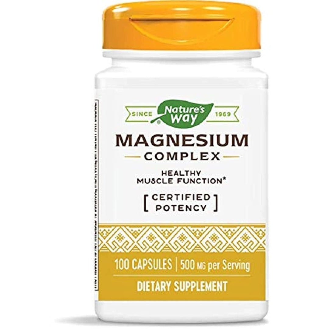 Nature's Way Premium Magnesium Complex Supplement, 500 mg per Serving, 100 Capsules - The Oasis of Health