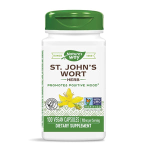 Nature's Way Premium St. John?s Wort Herb, Promotes Positive Outlook*, 700 mg per serving, 100 Vegan Capsules - The Oasis of Health