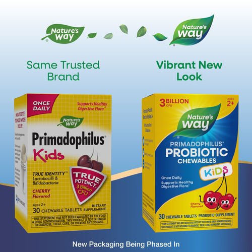 Nature's Way Primadophilus Kids Probiotic Cherry Flavor 30 Chewable Tablets - The Oasis of Health