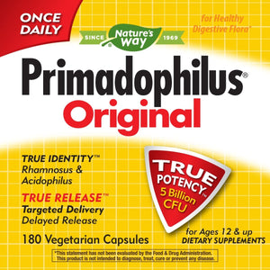 Nature's Way Primadophilus Original - Probiotic Support for Digestive Health - 180 Capsules - The Oasis of Health