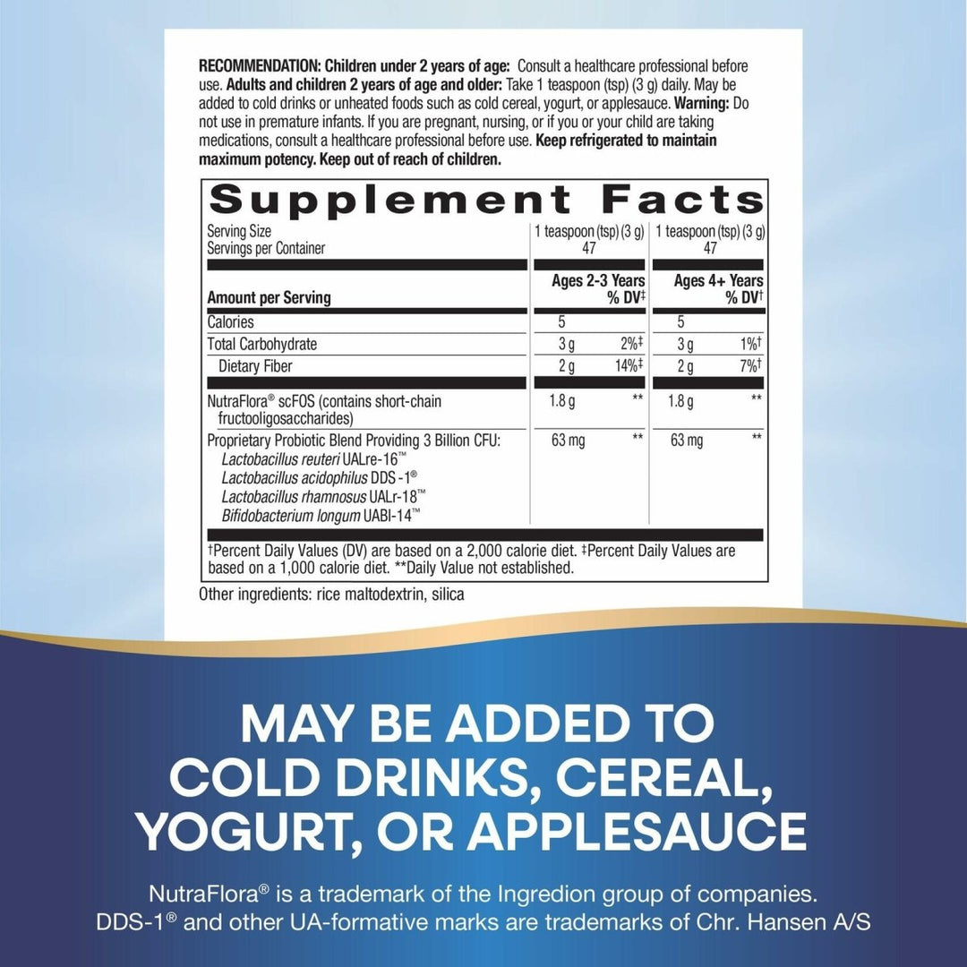 Nature's Way Primadophilus Reuteri Probiotic Powder, Supports Digestive & Immune Health*, Multi - Strain Formula, with Prebiotics, 3 Billion Live Cultures, 5 Oz (Packaging May Vary) - 2 Pack - The Oasis of Health
