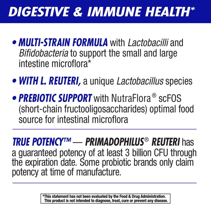 Nature's Way Primadophilus Reuteri Probiotic, Supports Digestive & Immune Health*, 3 Billion Live Cultures, 5 Oz. - The Oasis of Health