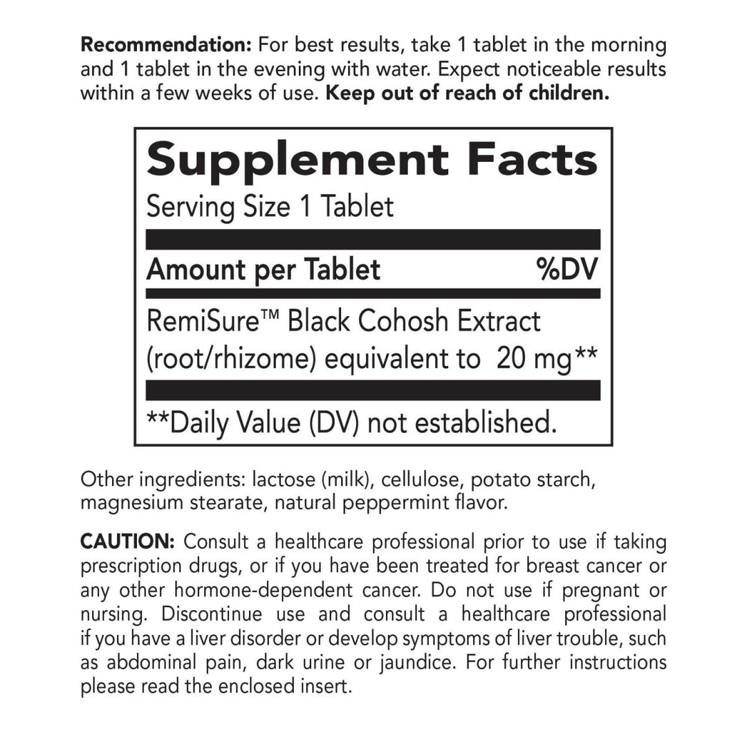 Nature's Way Remifemin, Menopause Relief*, Reduces Hot Flashes and Menopause Symptoms*, Estrogen - Free, 120 Tablets - The Oasis of Health