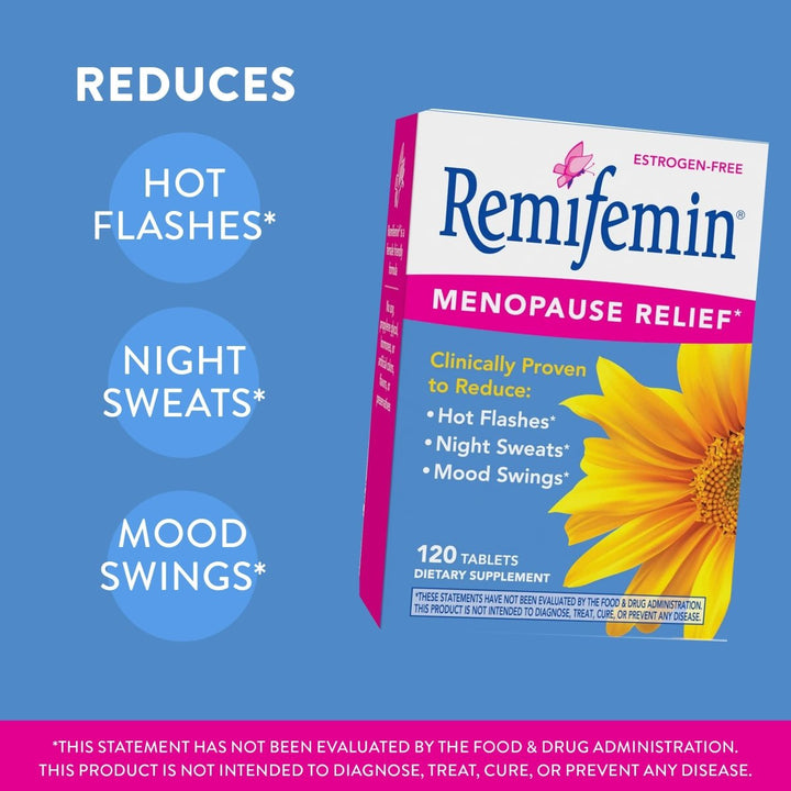 Nature's Way Remifemin, Menopause Relief*, Reduces Hot Flashes and Menopause Symptoms*, Estrogen - Free, 120 Tablets - The Oasis of Health