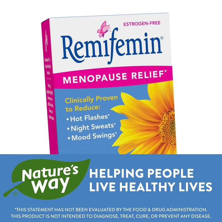 Nature's Way Remifemin, Menopause Relief*, Reduces Hot Flashes and Menopause Symptoms*, Estrogen - Free, 120 Tablets - The Oasis of Health