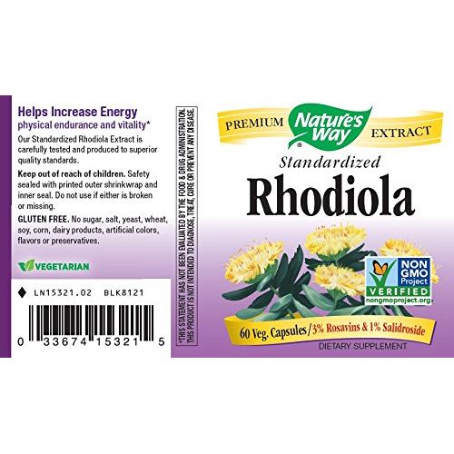 Nature's Way Rhodiola Rosea Veg Capsules - 60 Count - The Oasis of Health