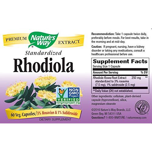 Nature's Way Rhodiola Rosea Veg Capsules - 60 Count - The Oasis of Health