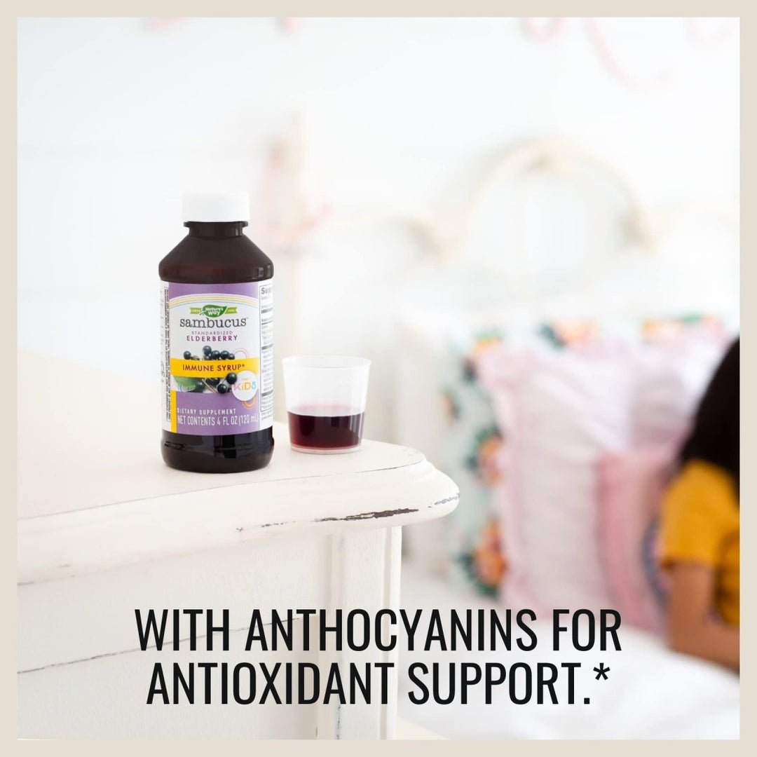 Nature's Way Sambucus Elderberry Immune Syrup for Kids - 4 Oz. - The Oasis of Health