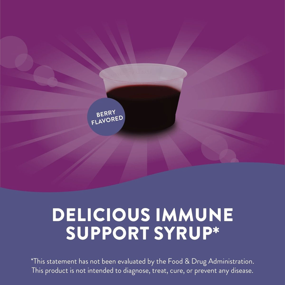 Nature's Way Sambucus Immune Elderberry Syrup - Powerful Immune Support with Vitamin C, Echinacea, and Zinc 8 oz - The Oasis of Health