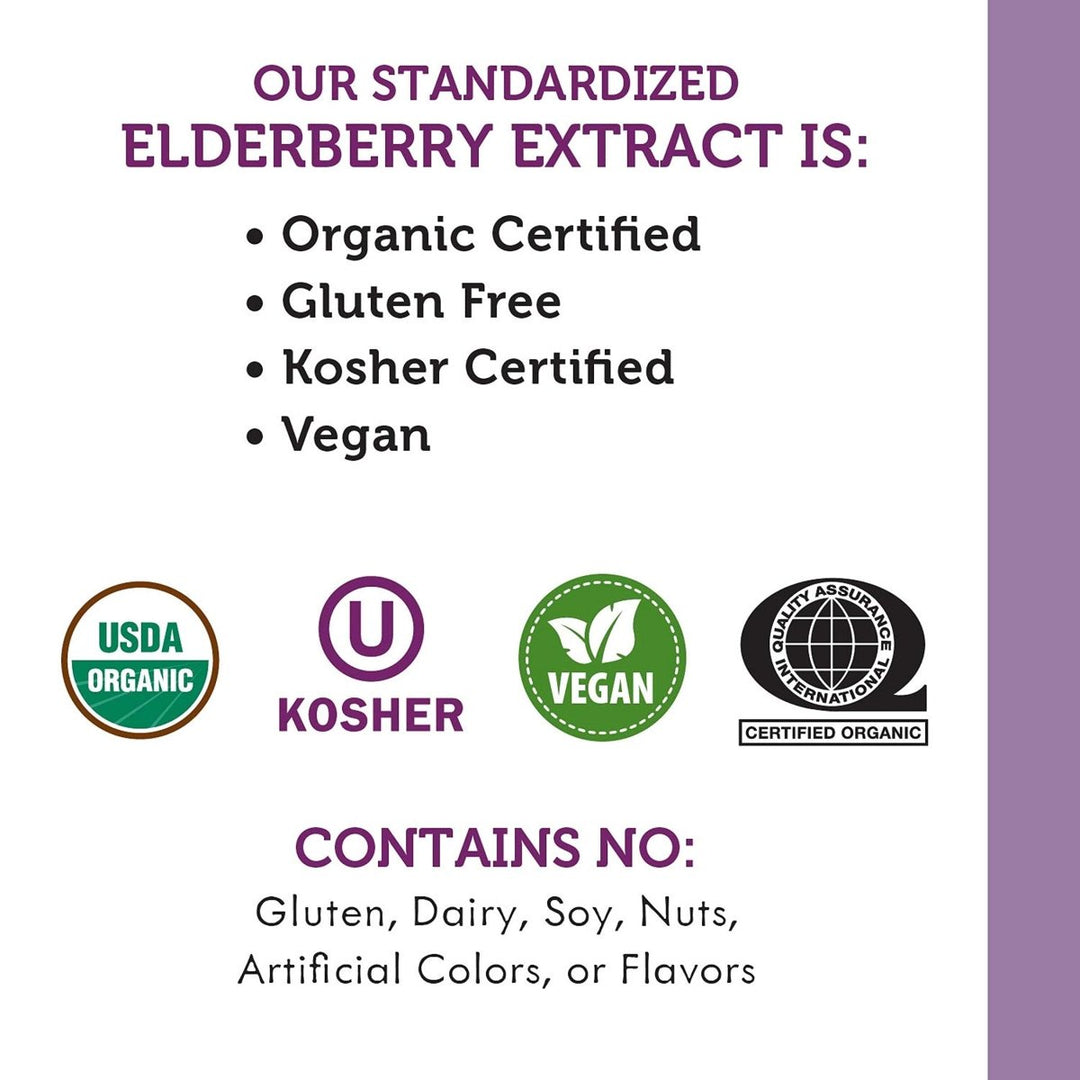 Nature's Way Sambucus Organic Elderberry Syrup for Kids - 4 Fl. Oz - Great Tasting - Gluten - Free - The Oasis of Health