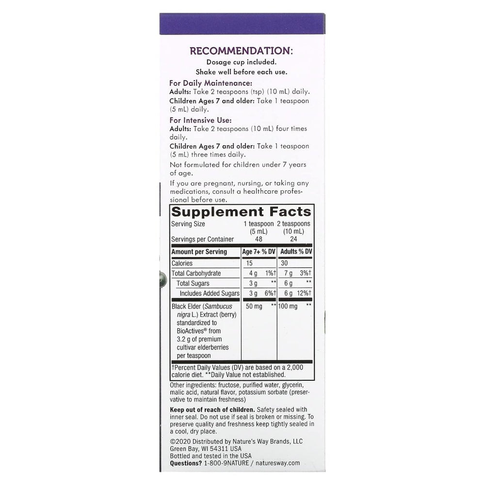 Nature's Way - Sambucus Original Formula, 8 oz liquid - The Oasis of Health