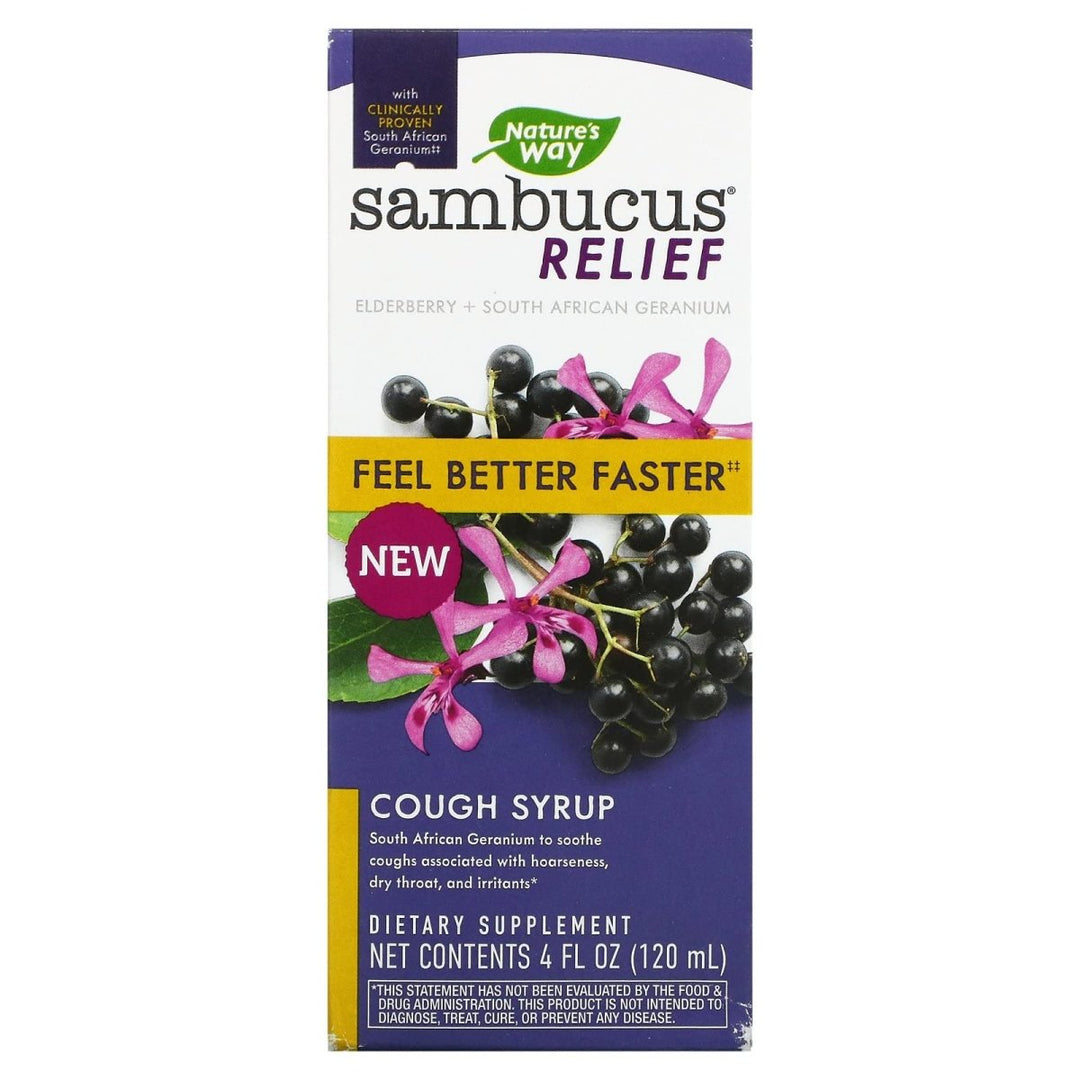 Nature's Way Sambucus Relief Cough Syrup, 4 FZ - The Oasis of Health