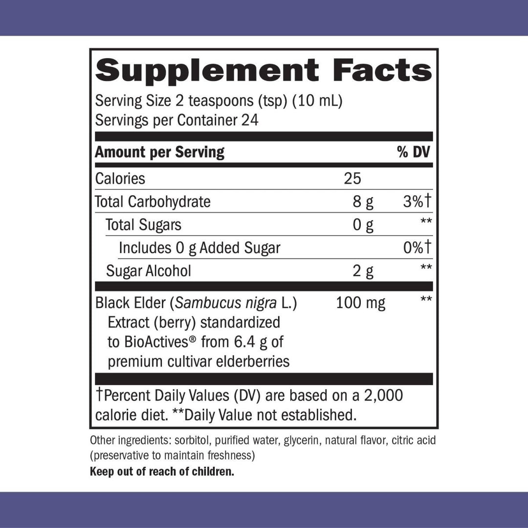 Nature's Way Sambucus Sugar - Free Elderberry Syrup, Traditional Immune Support*, 8 Fl Oz. - The Oasis of Health