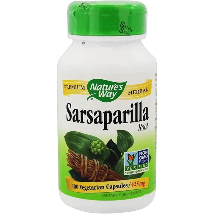 Nature's Way Sarsaparilla Root Capsules, 850 Mg Per Serving, 100 - count, 100 Count - The Oasis of Health