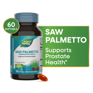 Nature's Way Saw Palmetto Extract 60 Softgels - 3 Pack - The Oasis of Health