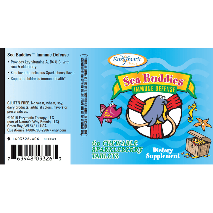 Nature's Way Sea Buddies Immune Defense Sparkleberry 60 Chewable Tablets - The Oasis of Health