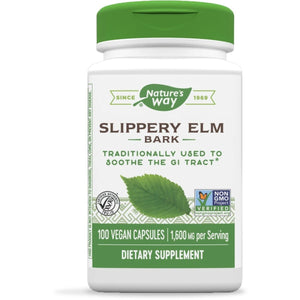 Nature's Way Slippery Elm Bark, White, 100 Count - The Oasis of Health