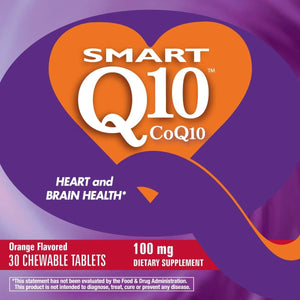 Nature's Way SMART Q10 CoQ10 Chewables - Empowering Heart and Brain Health with a Burst of Orange Flavor - The Oasis of Health