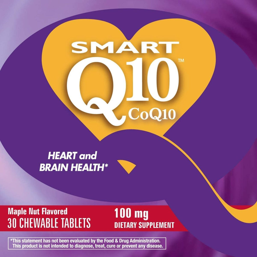 Smart Q10 Nature's Way Smart Q10 CoQ10 Maple Nut 30 Chewable Tablets – The Oasis ...