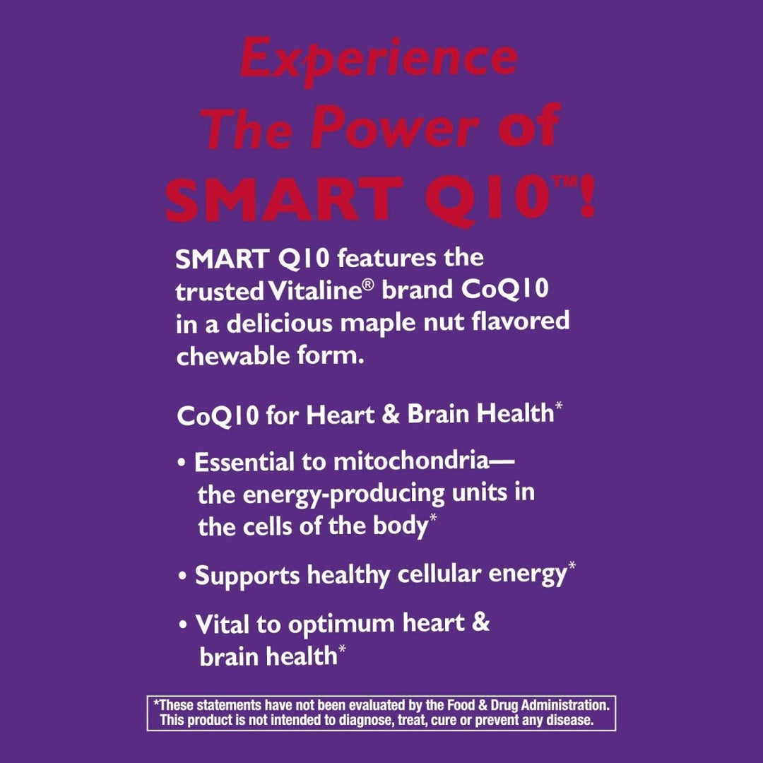 Nature's Way Smart Q10 CoQ10 Maple Nut 30 Chewable Tablets - The Oasis of Health