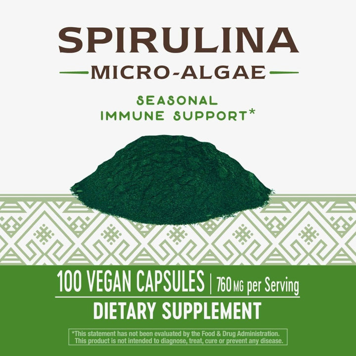 Nature's Way Spirulina Micro - Algae, 760 mg per serving - The Oasis of Health