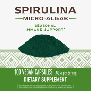 Nature's Way Spirulina Micro - Algae, 760 mg per serving - The Oasis of Health