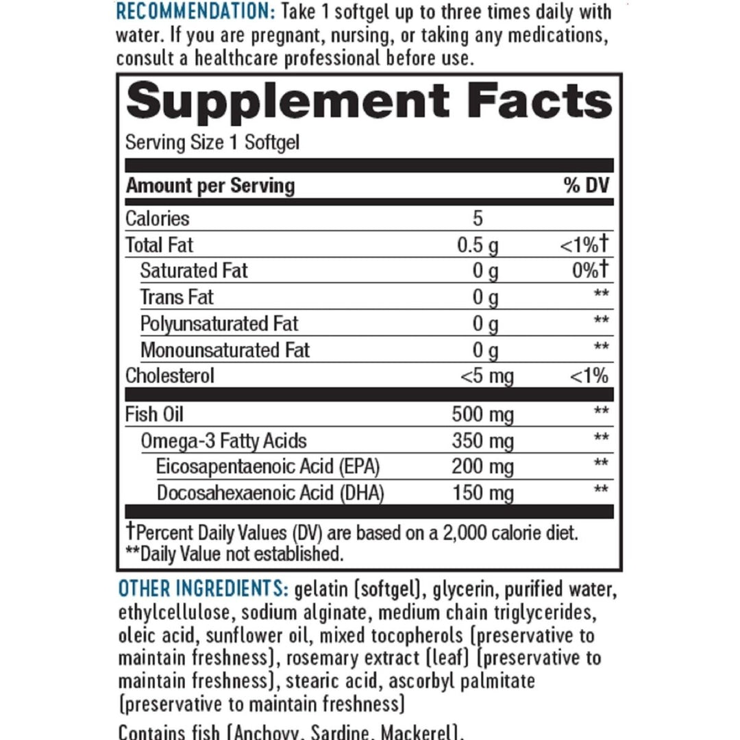 Nature's Way Super Fisol Enteric - Coated Fish Oil for Targeted Release, 70% EPA/DHA, 180 Softgels - The Oasis of Health