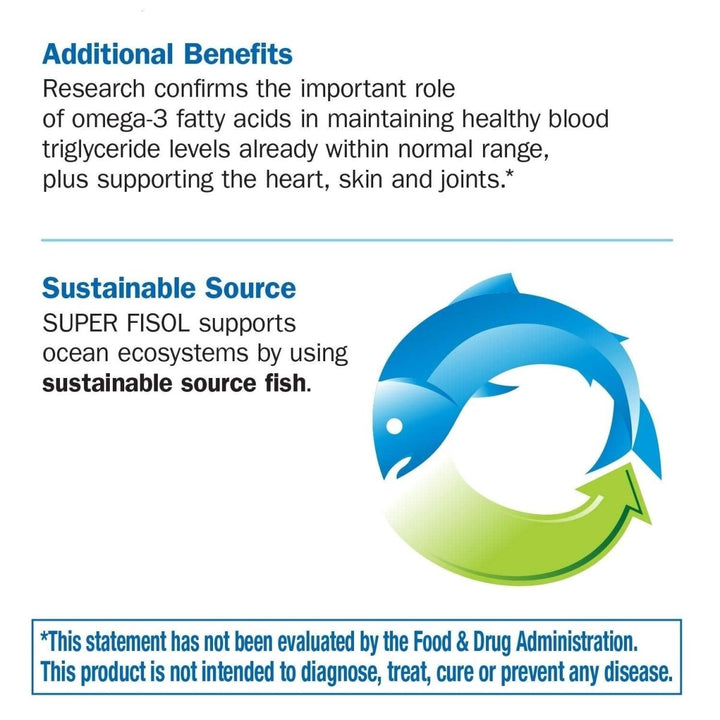 Nature's Way Super Fisol Enteric - Coated Fish Oil for Targeted Release, 70% EPA/DHA, 180 Softgels - The Oasis of Health