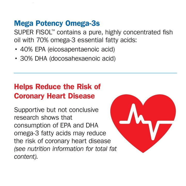Nature's Way Super Fisol Enteric - Coated Fish Oil for Targeted Release, 70% EPA/DHA, 180 Softgels - The Oasis of Health