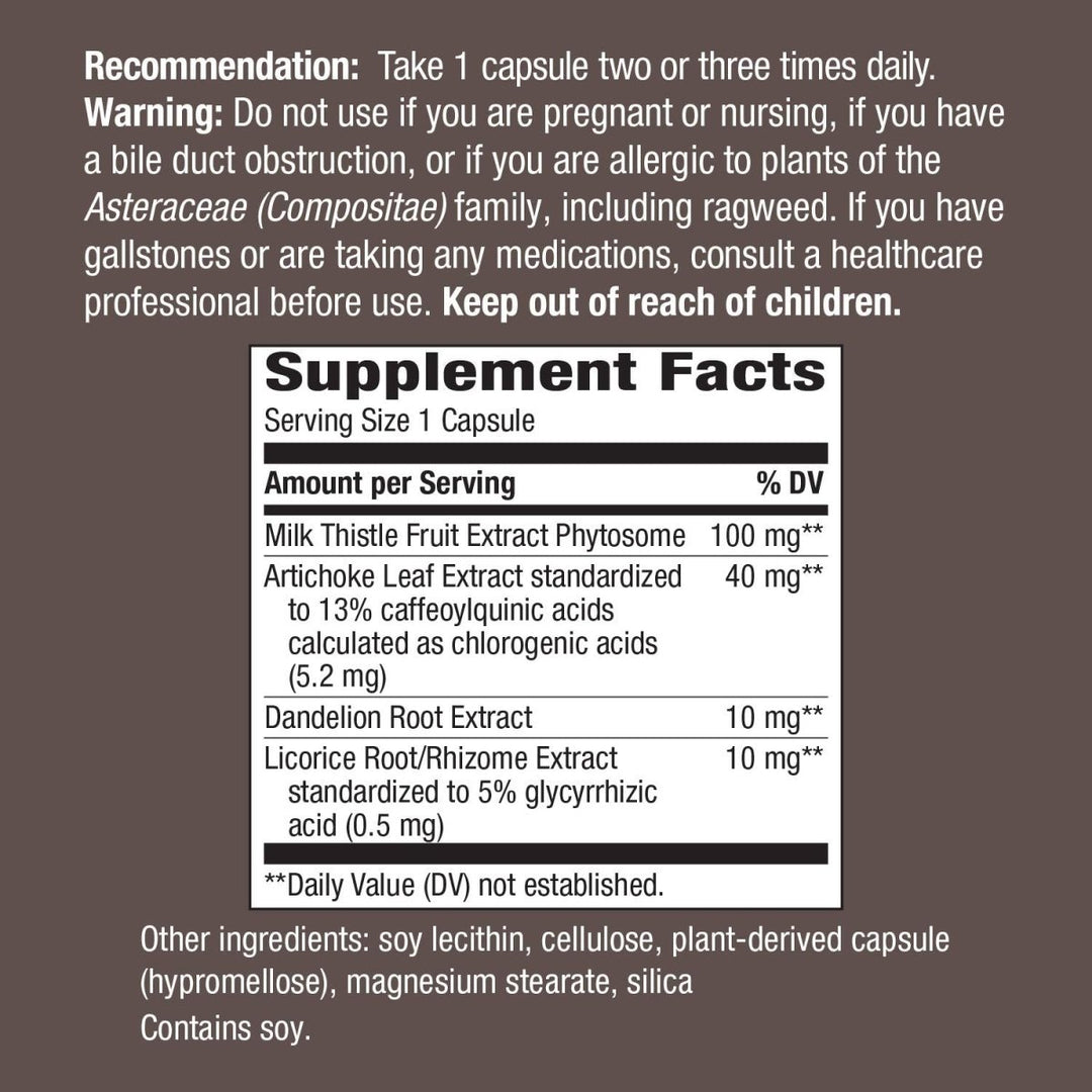 Nature?s Way Super Milk Thistle Promotes Healthy Liver Function* 4 - Herb Blend Vegan 60 Capsules - The Oasis of Health