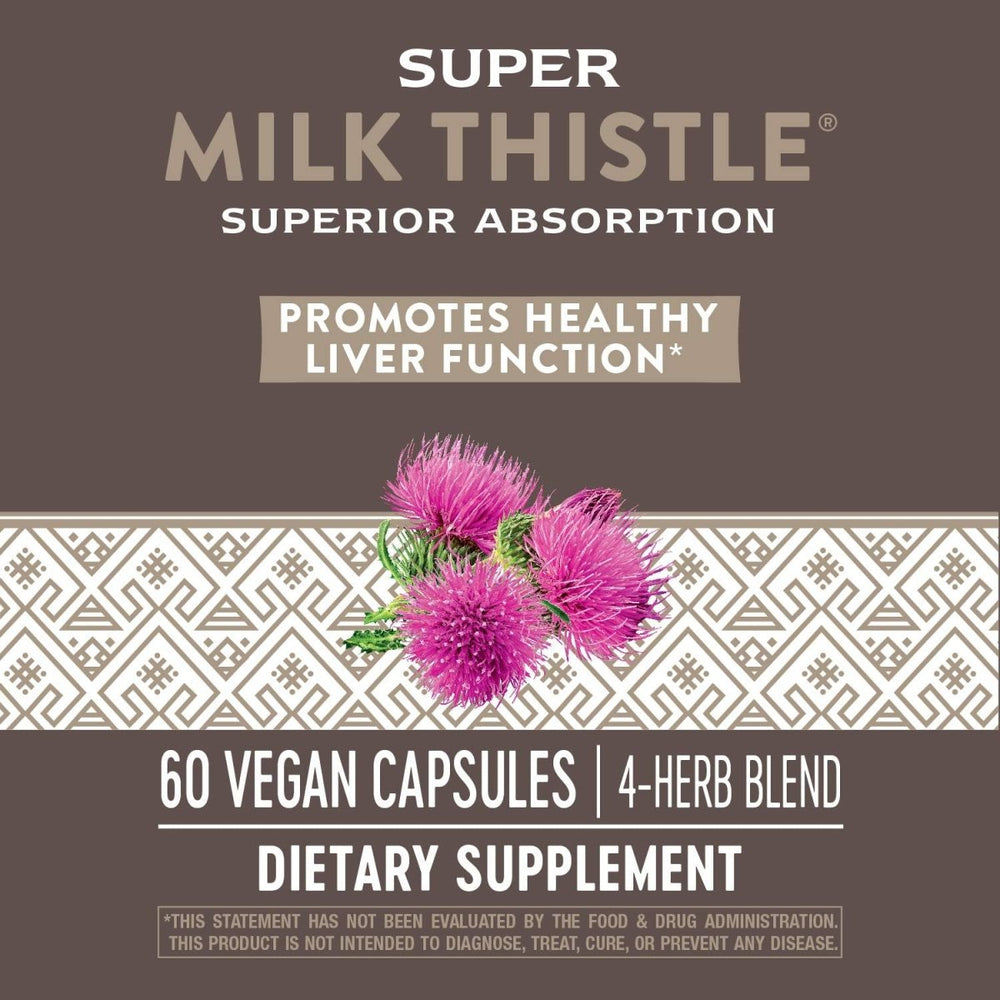 Nature?s Way Super Milk Thistle Promotes Healthy Liver Function* 4 - Herb Blend Vegan 60 Capsules - The Oasis of Health