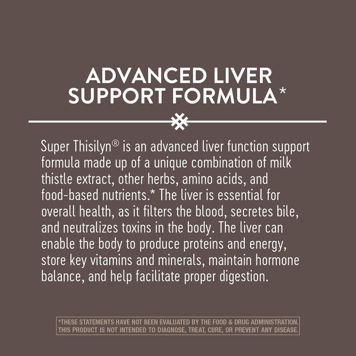 Nature's Way Super Thisilyn Advanced Liver Support Formula*, Liver Function Support*, 60 Capsules - The Oasis of Health