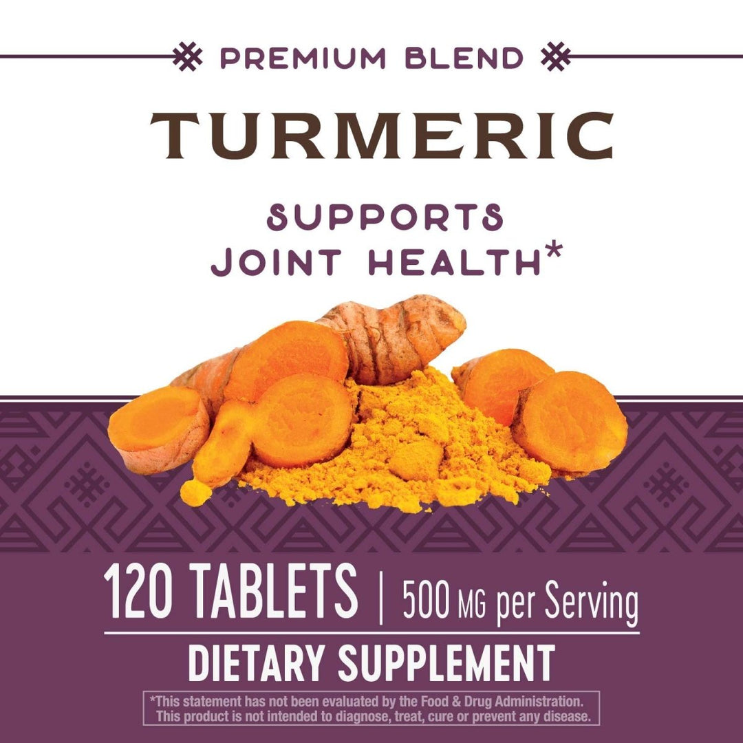 Nature's Way Turmeric Premium Extract Supports Joint Health* Non - GMO Project Verified 500mg per Serving 120 Tablets - The Oasis of Health